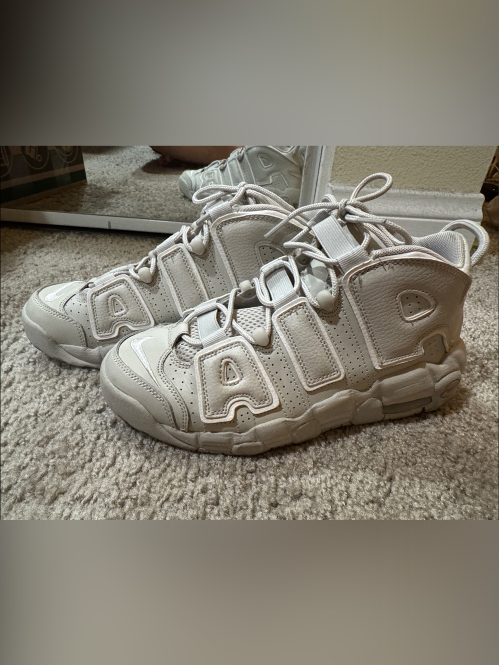 Nike “More Uptempo” GS in light bone